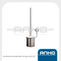 Stainless steel wall mounted cylindrical toilet brush holder
